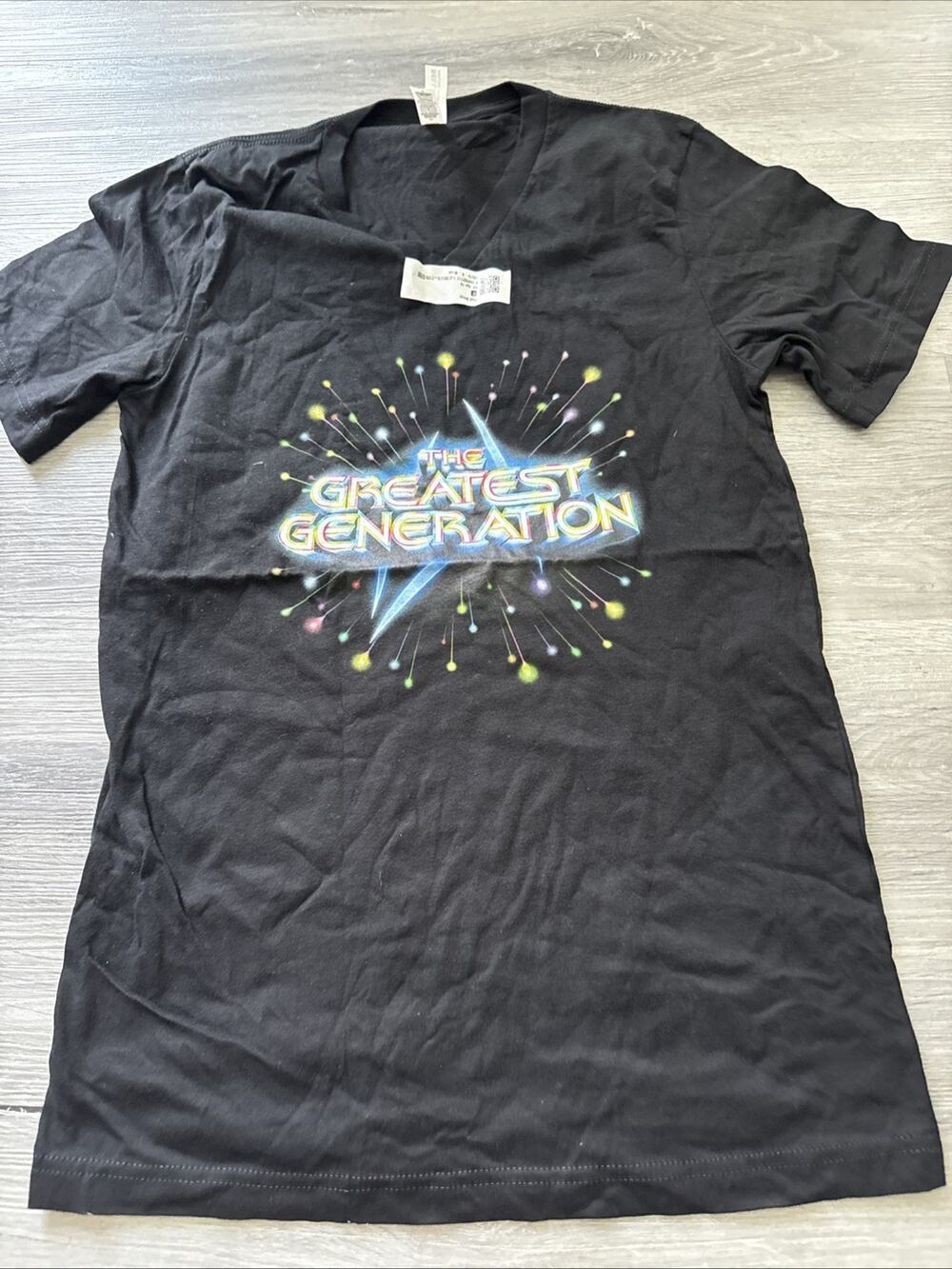 Women’s The Greatest Generation T-Shirt Tee, Black, Small